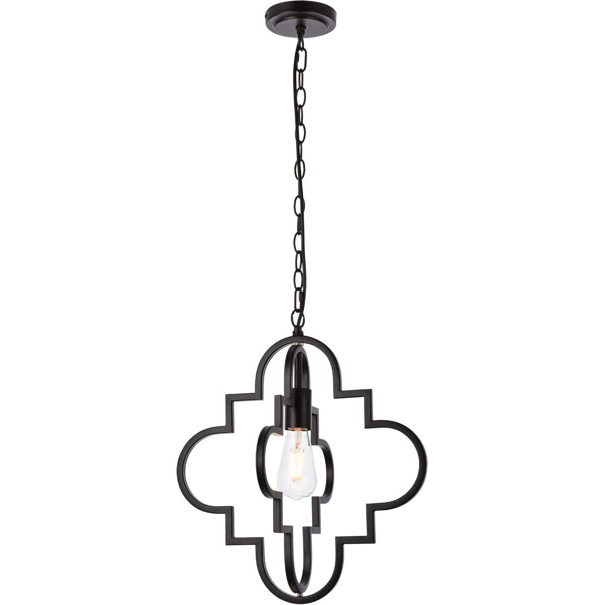 Elegant Lighting Living District Sandara 1 Light Pendant in Black