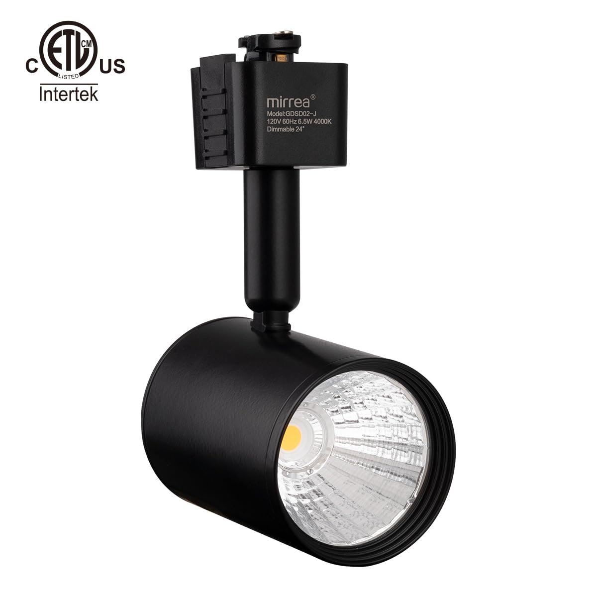 Mirrea Led Track Lighting Heads, 6.5W 4000K Neutral White, Compatible With J Type Rail, Pack Of