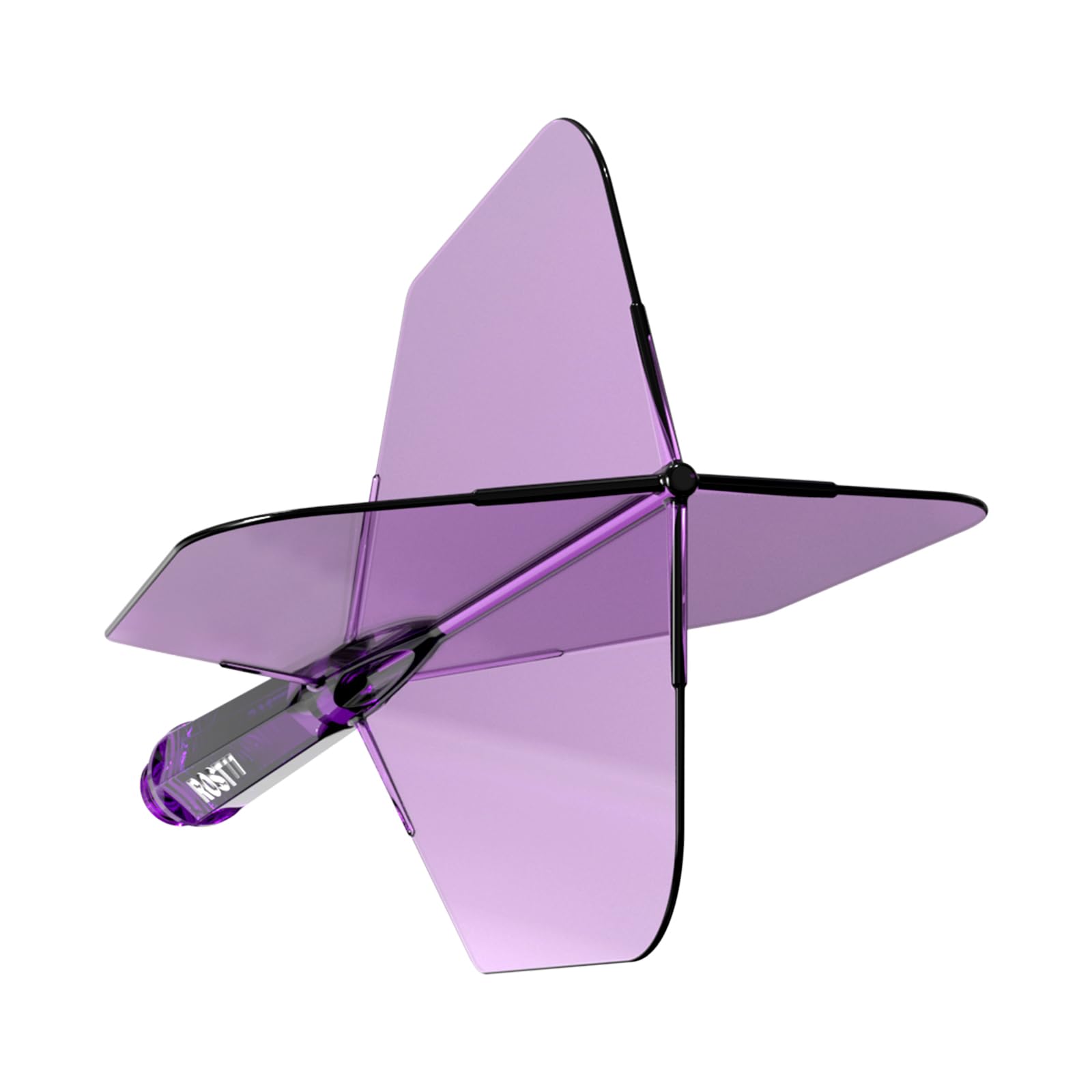 CUESOUL Integrated Dart Shaft and Flight, Big Wing Shape, M-28mm, Purple with White Logo
