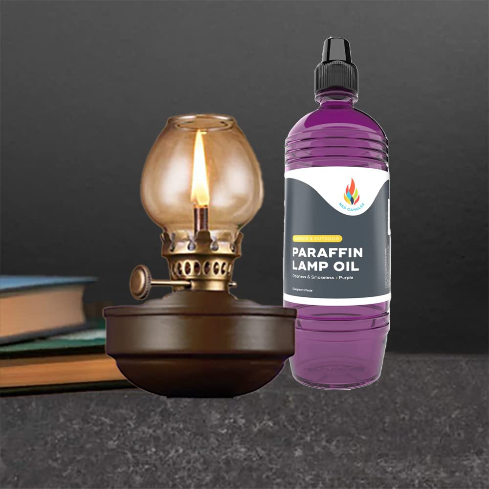 Liquid Paraffin Lamp Oil - Half-Liter (500Ml) - Smokeless, Odorless, Ultra Clean Burning Fuel For Indoor And Outdoor Use (Purple)