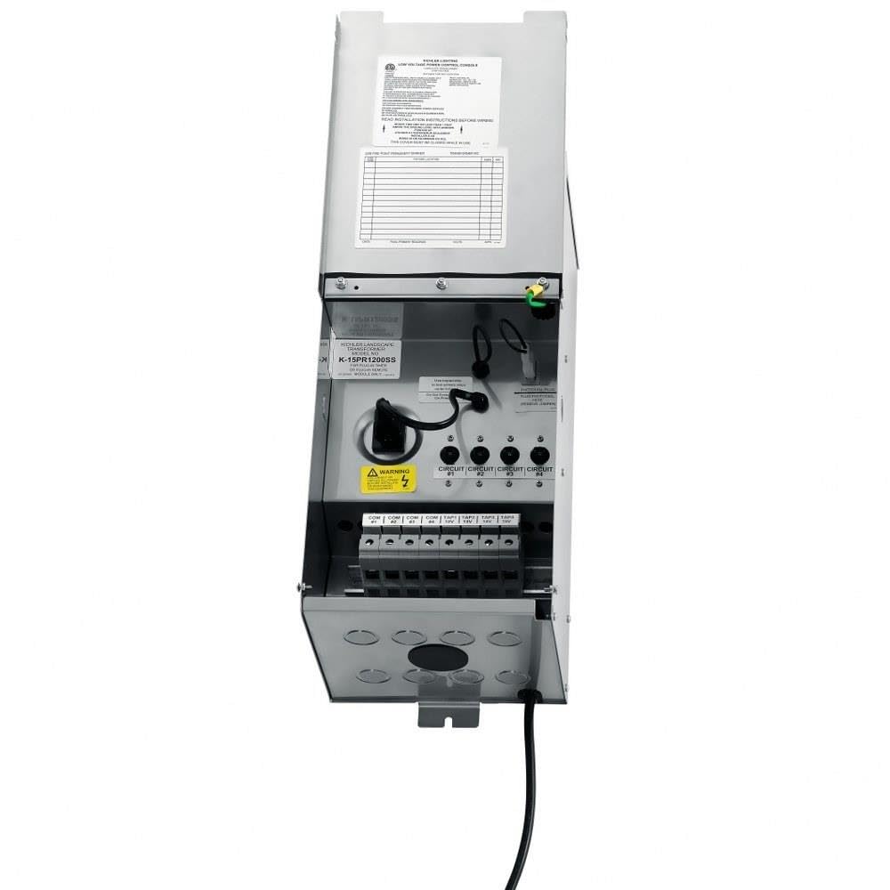 Kichler Pro Series Transformer 1200W in Stainless Steel, Outdoor Lighting Power Supply, 15PR1200SS