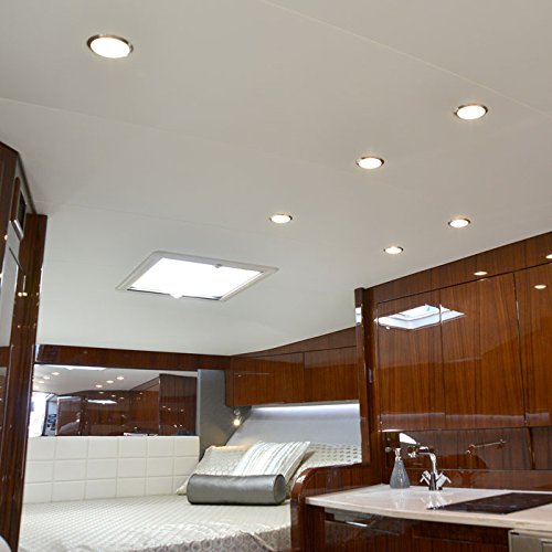 Lumitec Mirage Ss Polished Bezel Exterior And Interior Flush Mount Led Down Light White Dimming Blue Dimming 113111