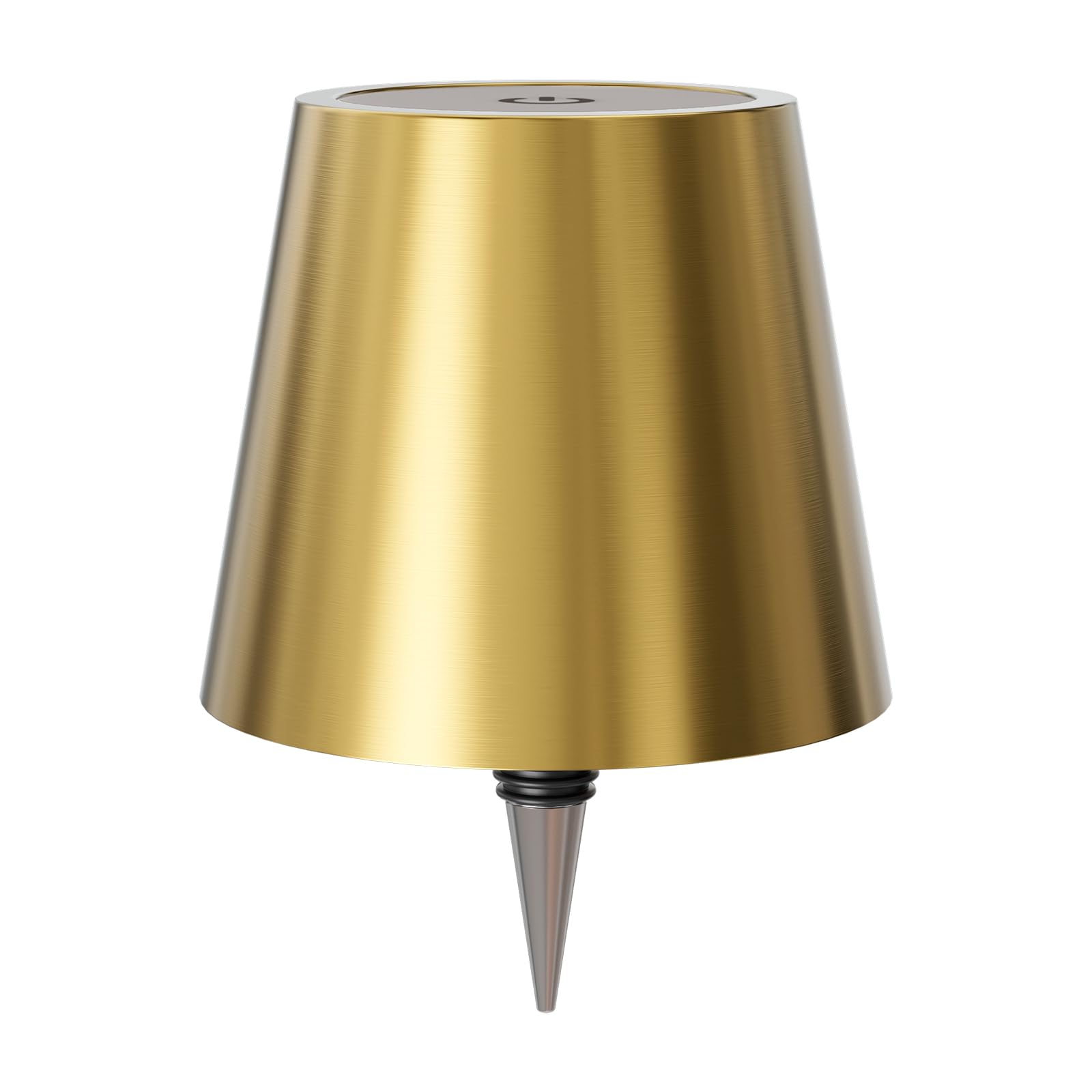 nulmvic Wireless Bottle Lamp, Rechargeable LED Lights, 3 Color Temperatures, Metal, Gold Glossy Finish
