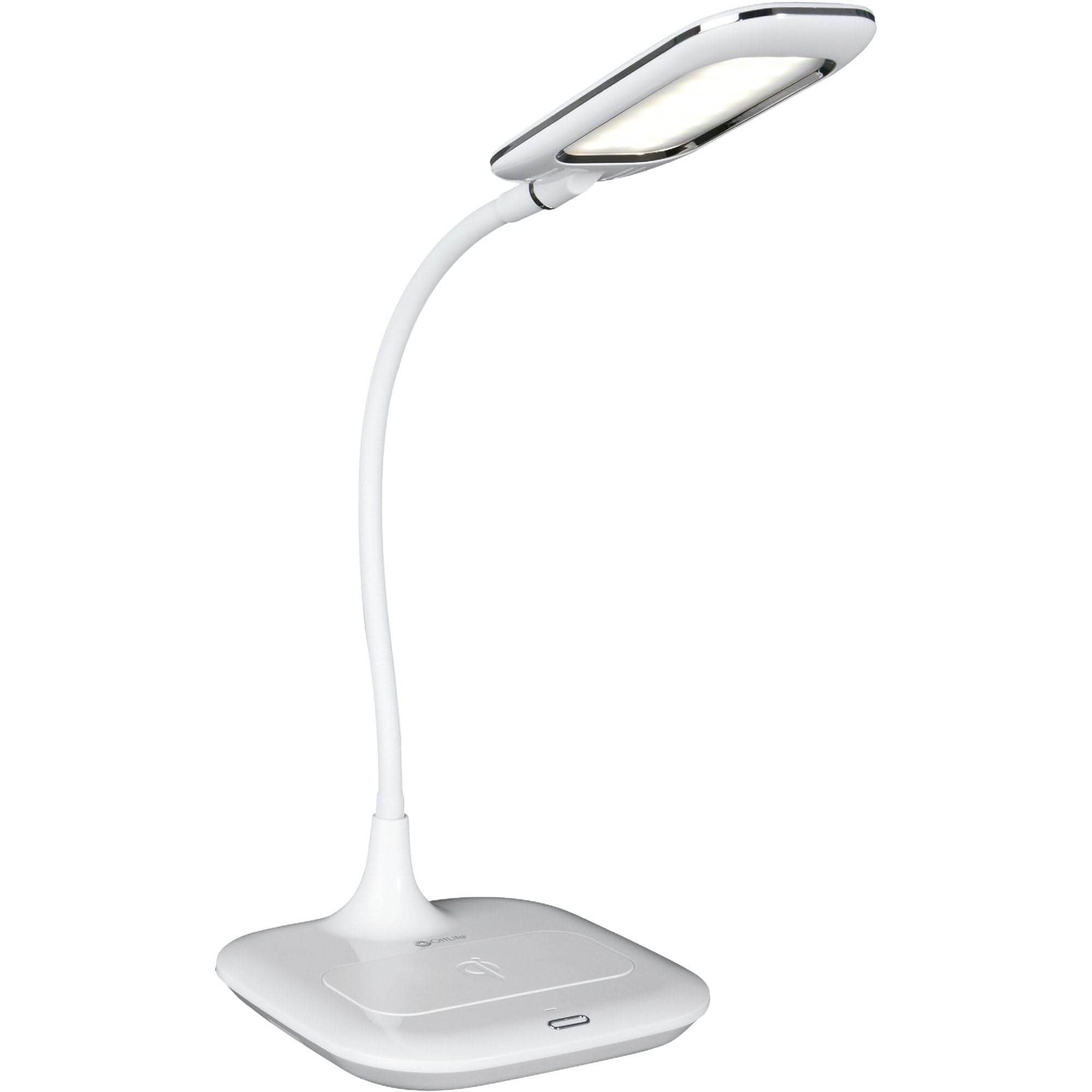 OttLite Prevention LED Desk Lamp With Wireless Charging, 19-1/2H, White