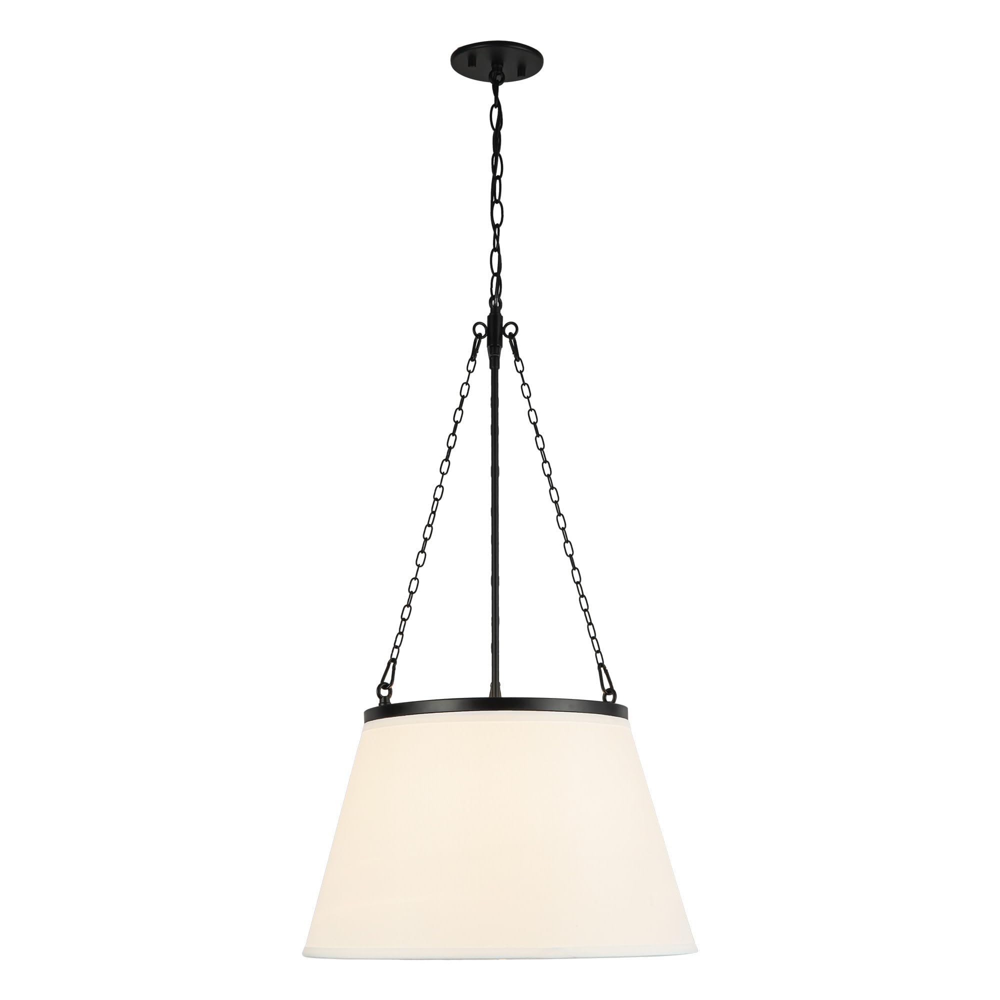 Alora Mood PD544517MBWL Speakeasy Pendant, Matte Black/White Linen