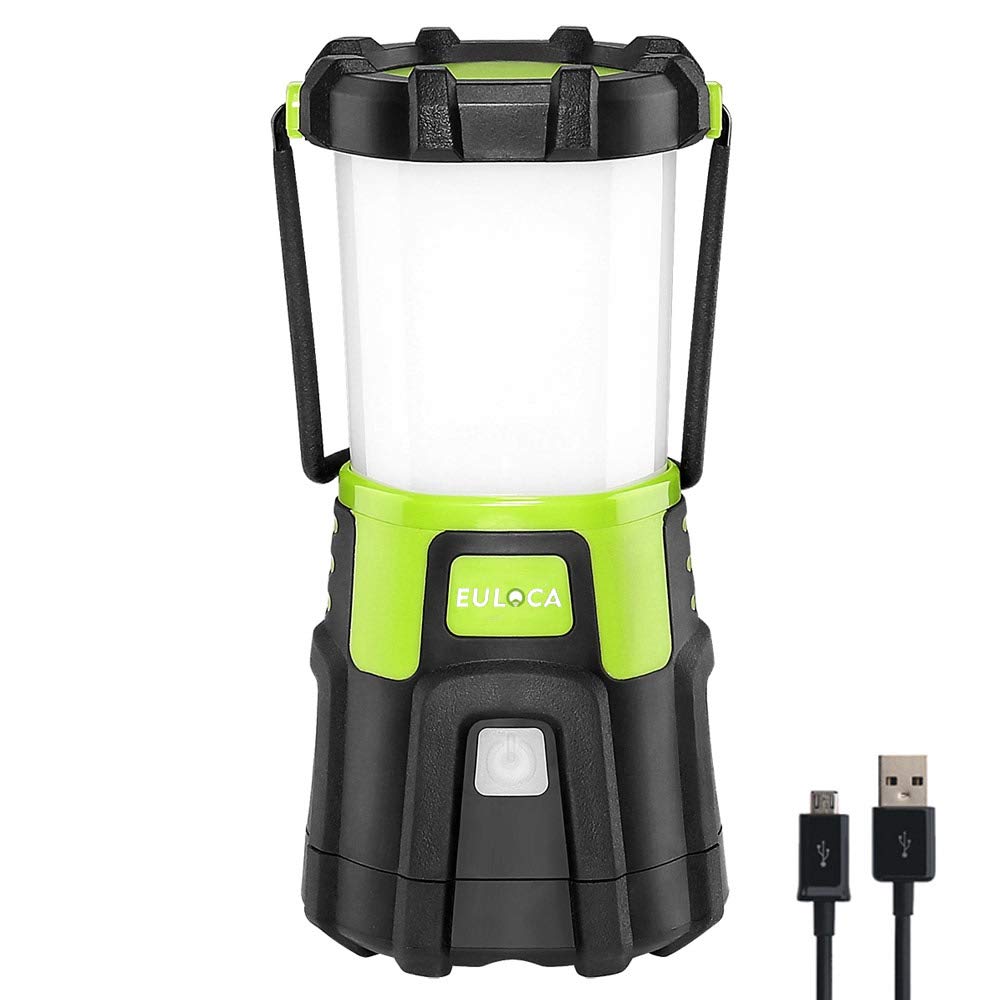 EULOCA Camping Lantern LED, Super Bright 1200lm Dimmable , 4 Light Modes,Power Bank Waterproof Tent Light, Perfect Work Flashlig