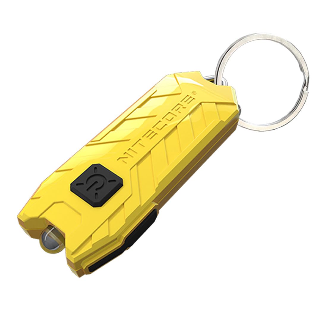 Nitecore Tube V2.0 Keychain Flashlight, 55 Lumen USB Rechargeable UltraLightweight (Yellow)