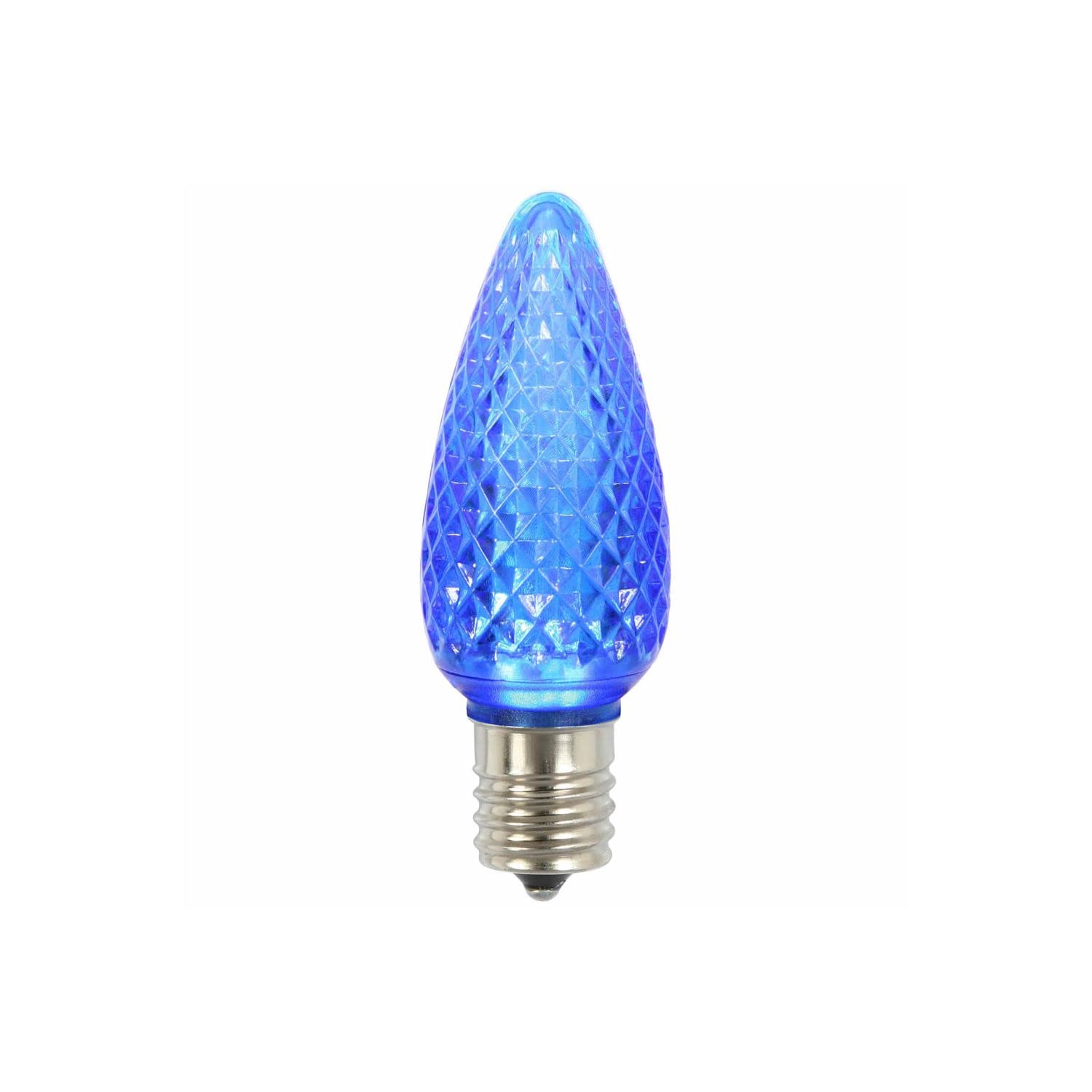 Vickerman C9 LED Replacement Bulbs, Blue Faceted Twinkle, Model XLEDC92T-25, Package of 25