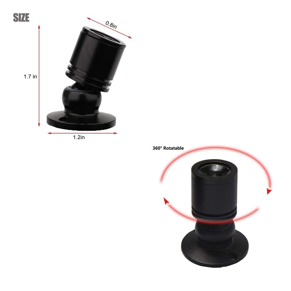 Xking 1.5W 12Vdc Dimmable Led Mini Spotlight Jewelry Showcase Display Lights Black Shell Surface Mount With Wireless Ir Dimmer (