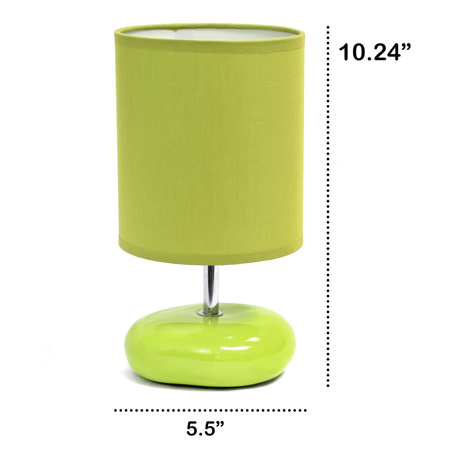 All The Rages Creekwood Home 10.24'' Green Traditional Mini Round Rock Ceramic Table Lamp