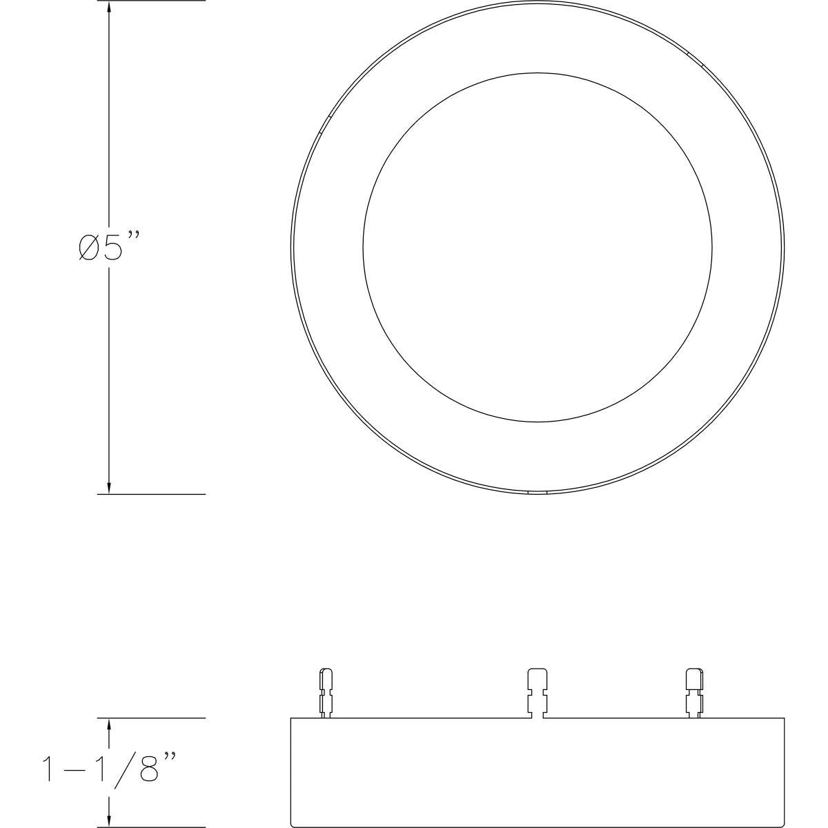 Everlume Collection Antique Bronze 5'' Edgelit Round Trim Ring