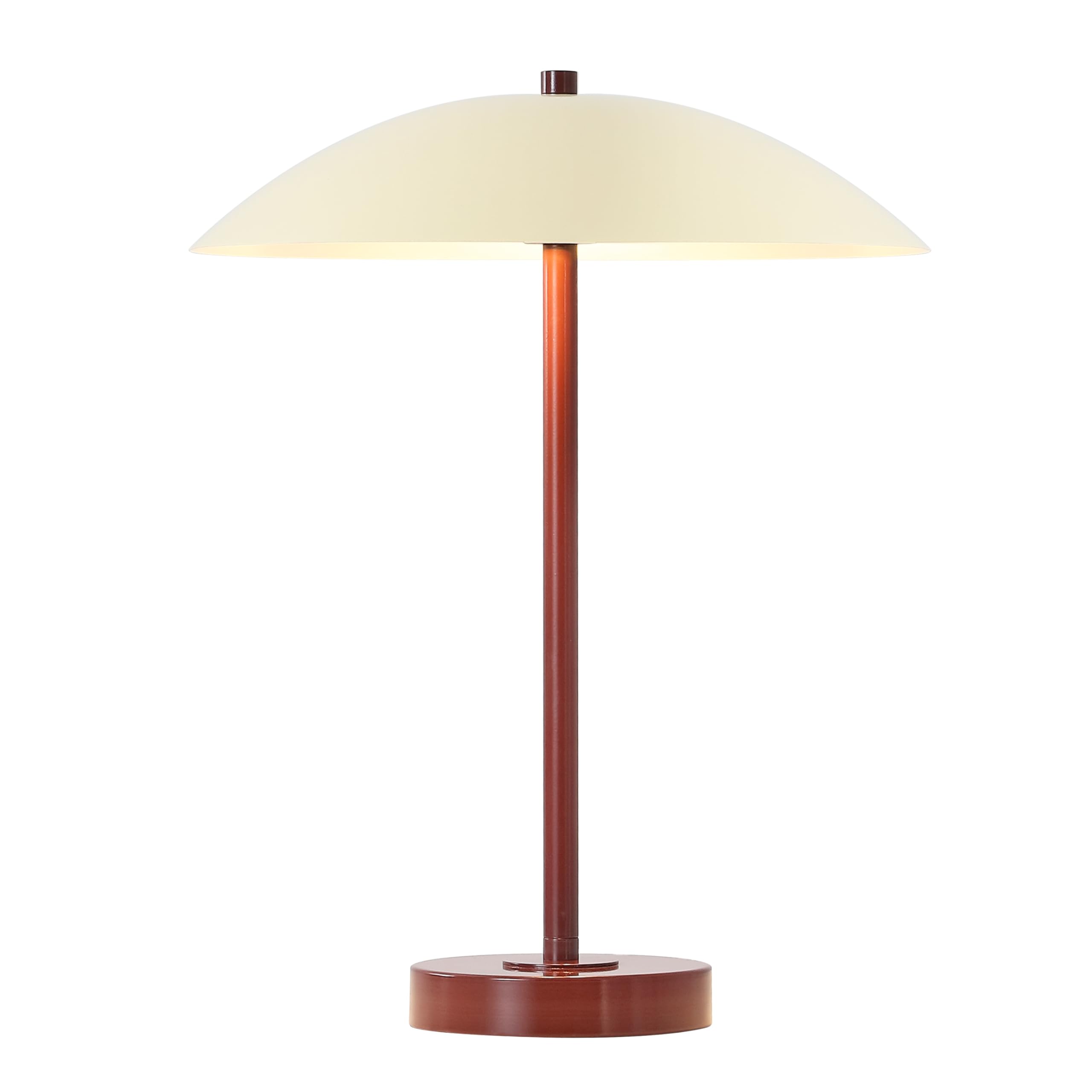 SAFAVIEH Lighting Collection Stassi 16-inch Red/Cream Metal Table Lamp (LED Bulb Included)