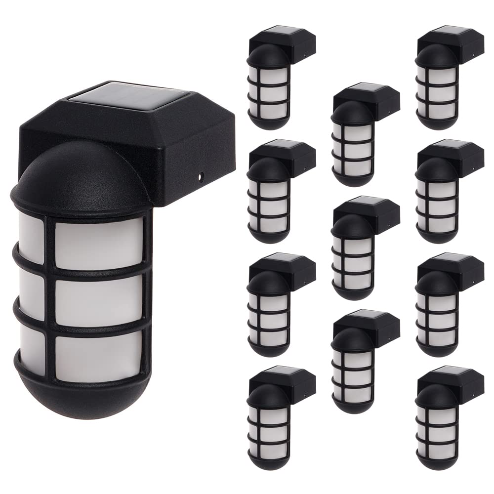 GreenLighting Solar Post Cap Lights, Waterproof LED, 4x4 Wood, Black, 12 Pack, Model TN-1219141