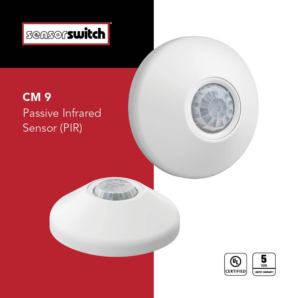 Sensor Switch Ceiling Motion Sensor, Contractor Select Pir Passive Infrared Ceiling Mount Occupancy Sensor, Standard Range, Whit