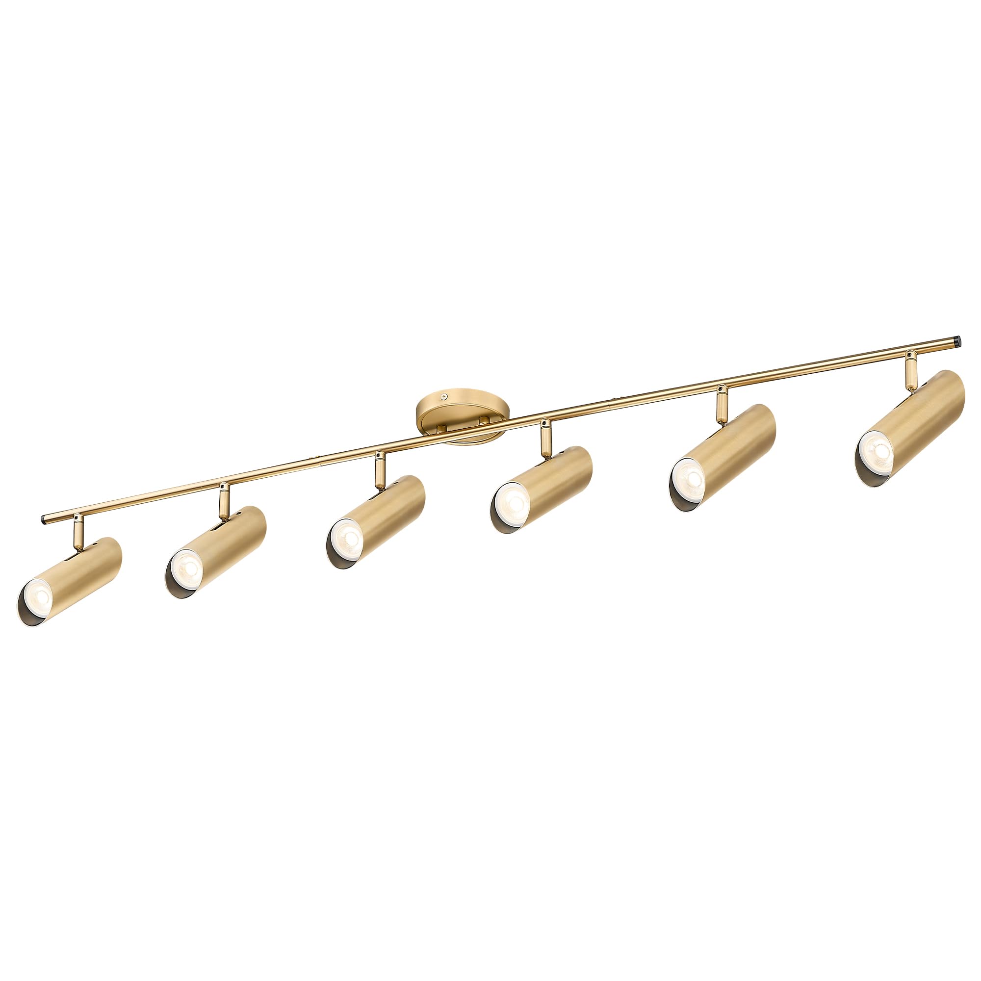 Femila Led Track Lighting  50 Track Lighting Fixtures  Rotatable Kitchen Track Lights  Brass Gold Finish  Gu10 Base  4Fs79Tl-6 Bg