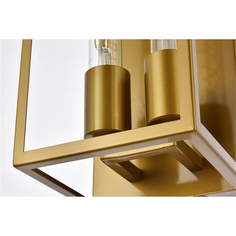 Living District Modern Home Decorative Voir 2 Lights Wall Sconce in Brass