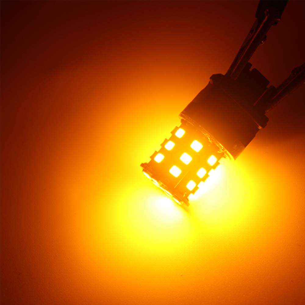 BlyilyB 3157 LED Bulbs, Amber Yellow, 850 Lumens, Replacement for Brake Lights, Pack of 4