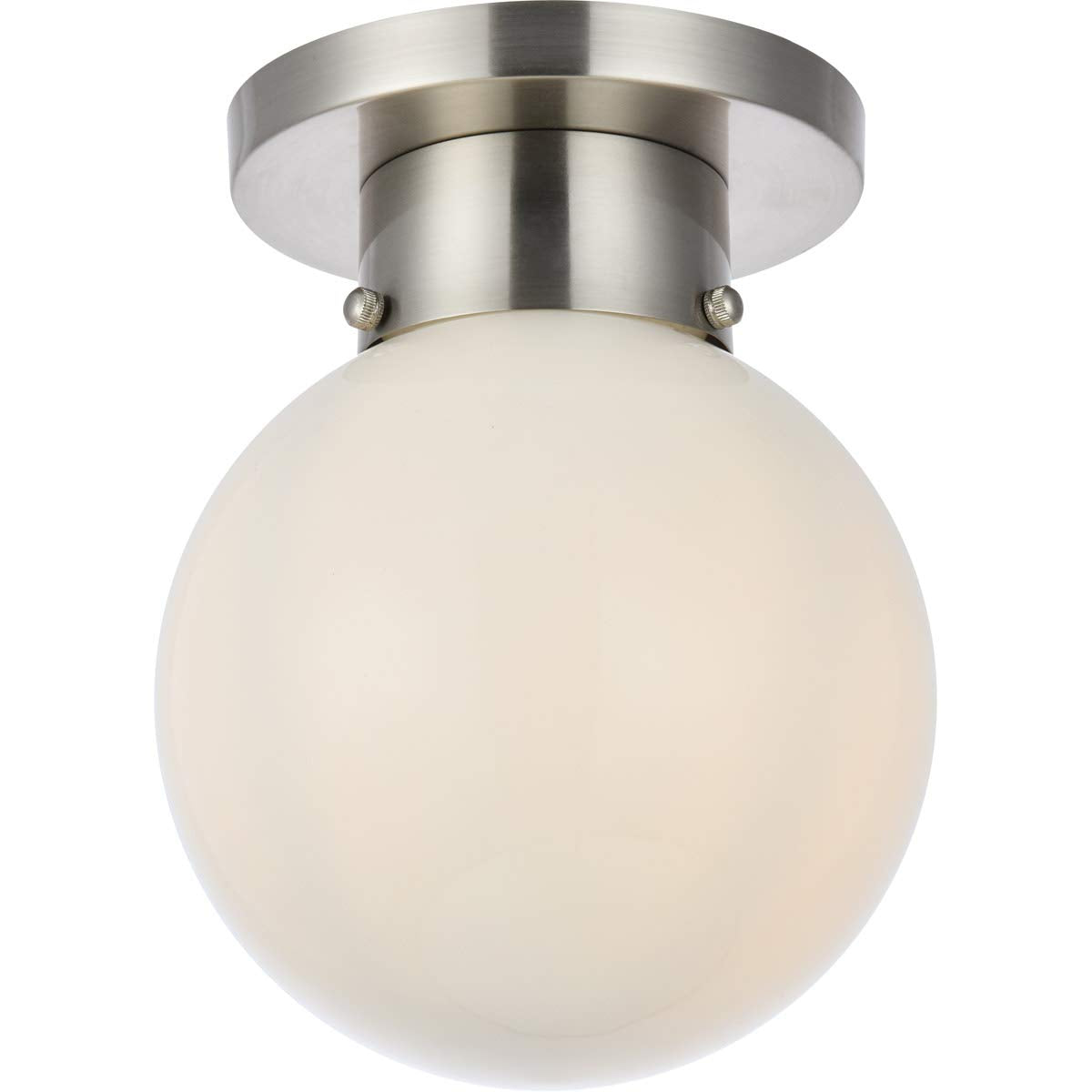 Elegant Lighting Gael 1 Light Flush Mount - 8&quot; Burnished Nickel, Metal & Frosted Glass