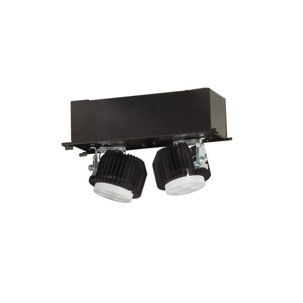 Jesco Lighting Two Light Housing and Trim Unit, 3000K, Metal, Aluminum/White Finish, Model ML421LU102530W
