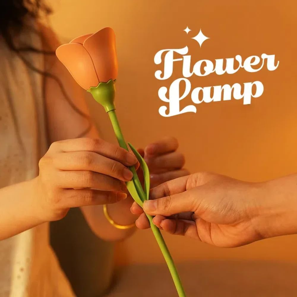 magical JD Rechargeable LED Reading Light - 3-Colour Dimming, Orange Rose - Model GL370A-1