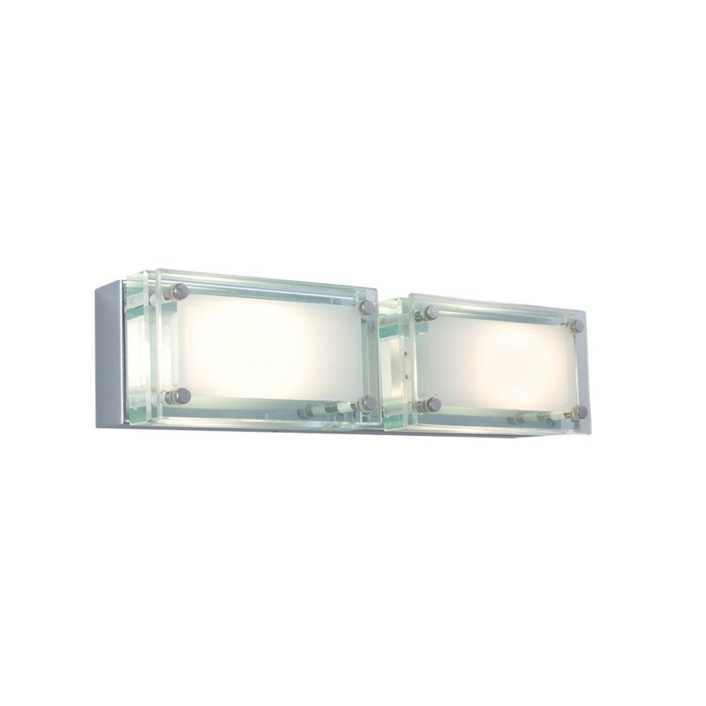 Jesco Lighting WS307H-2GL 2-Light Wall Sconce, Metal, 120V, Glass