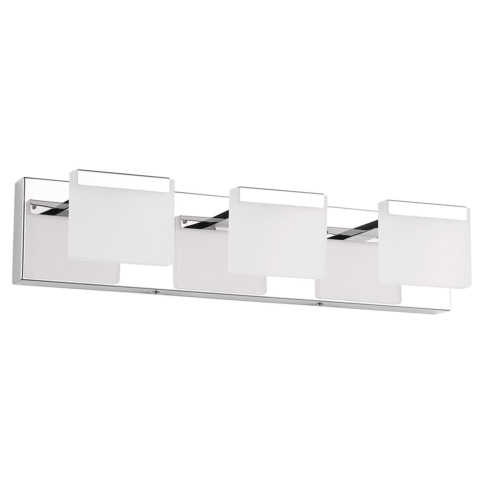 Ralbay Led Vanity Light - 3-Light Bathroom Wall Light, Acrylic & Stainless Steel, Chrome Finish, Model 8281-3T