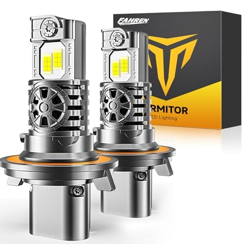 Termitor H13/9008 Light Bulbs, 70000LM Super Bright, 6500K Cool White, Hi/Low Beam, 70000+ Hours, Plug N Play, Pack