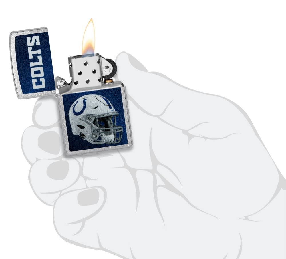 Zippo Nfl Indianapolis Colts Helmet Street Chrome Pocket Lighter