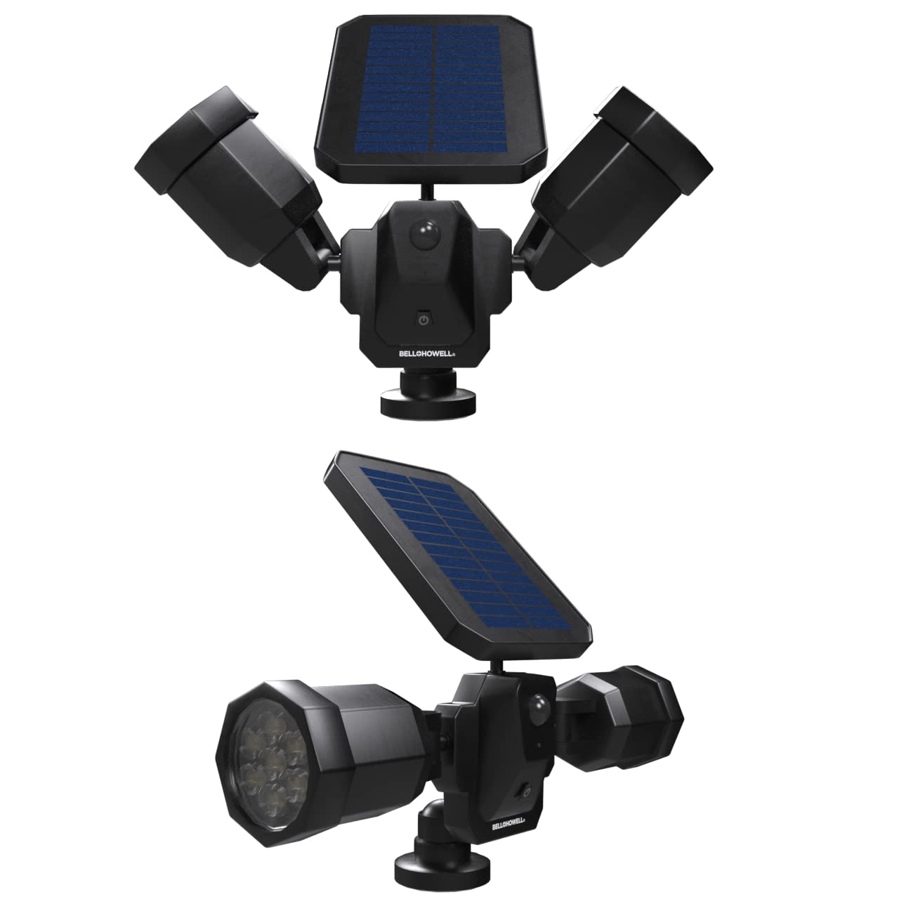 Bell+Howell Bionic Spotlight Duo Deluxe Solar Lights, Motion Sensor, Super Bright LEDs, 1 Pack Deluxe, Black, Model 8778