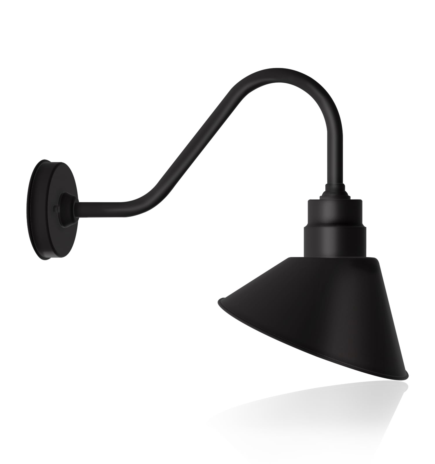 DENGNBJ 10 Inch Classic Outdoor Gooseneck Light with Extended Arm - Outdoor Sign Lighting, Retro, Restaurant, Store Sign Light