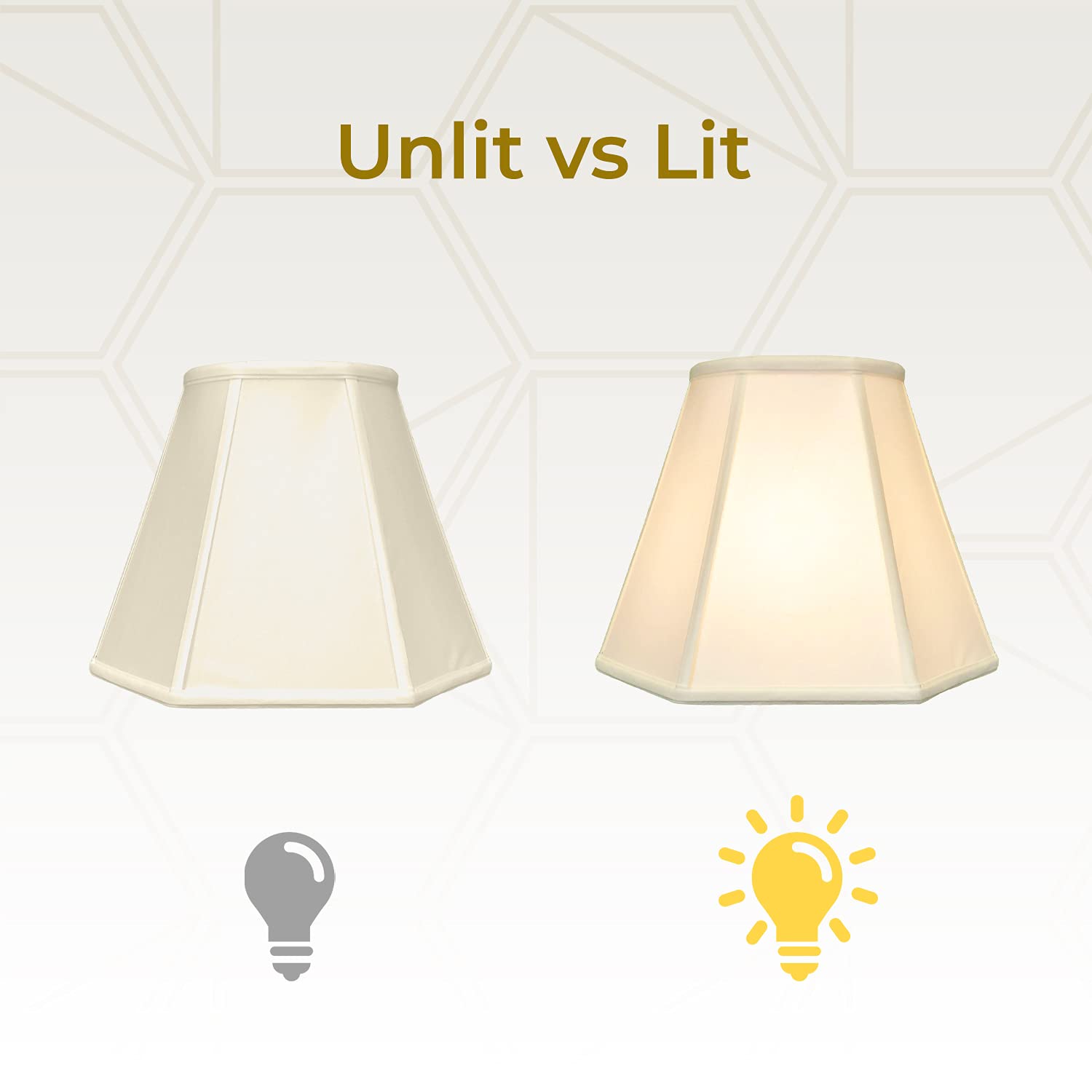 Royal Designs Bs-733-14Bg Hexagon Basic Lamp Shade, 7 X 14 X 11, Beige