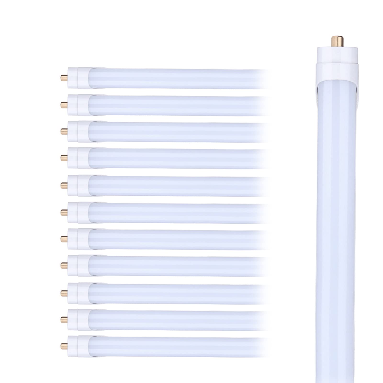 45W 8Ft Led Tube Light, T8 T10 T12 Single Pin (Fa8), 6000K Cold White, Ballast Bypass Direct Wire, Frosted Cover, Replacement Fo
