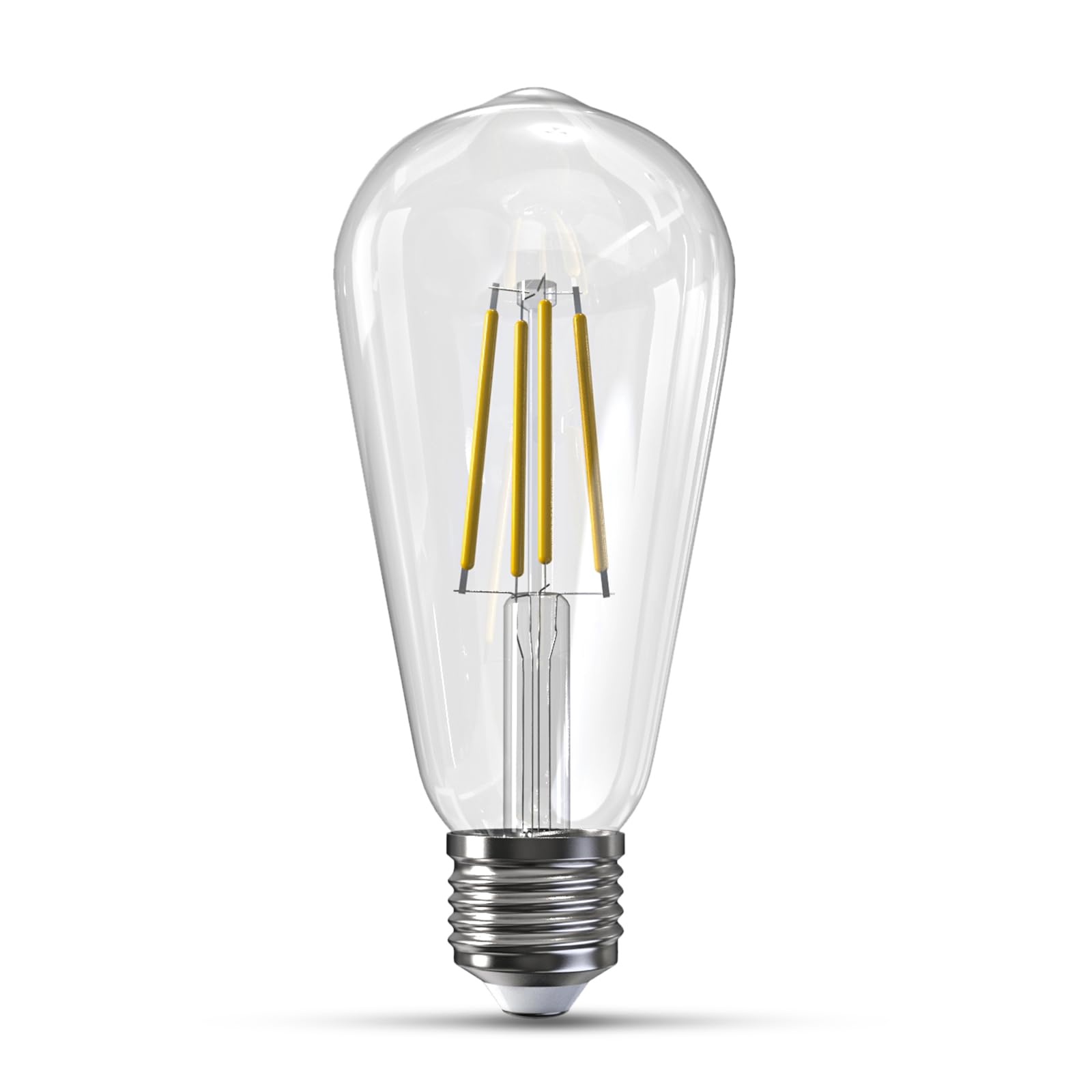 Jensense Edison Led Light Bulbs E26 Led Bulb 60 Watt Equivalent Dimmable Light Bulbs 4000K Natural White Vintage 7W Led Edison B