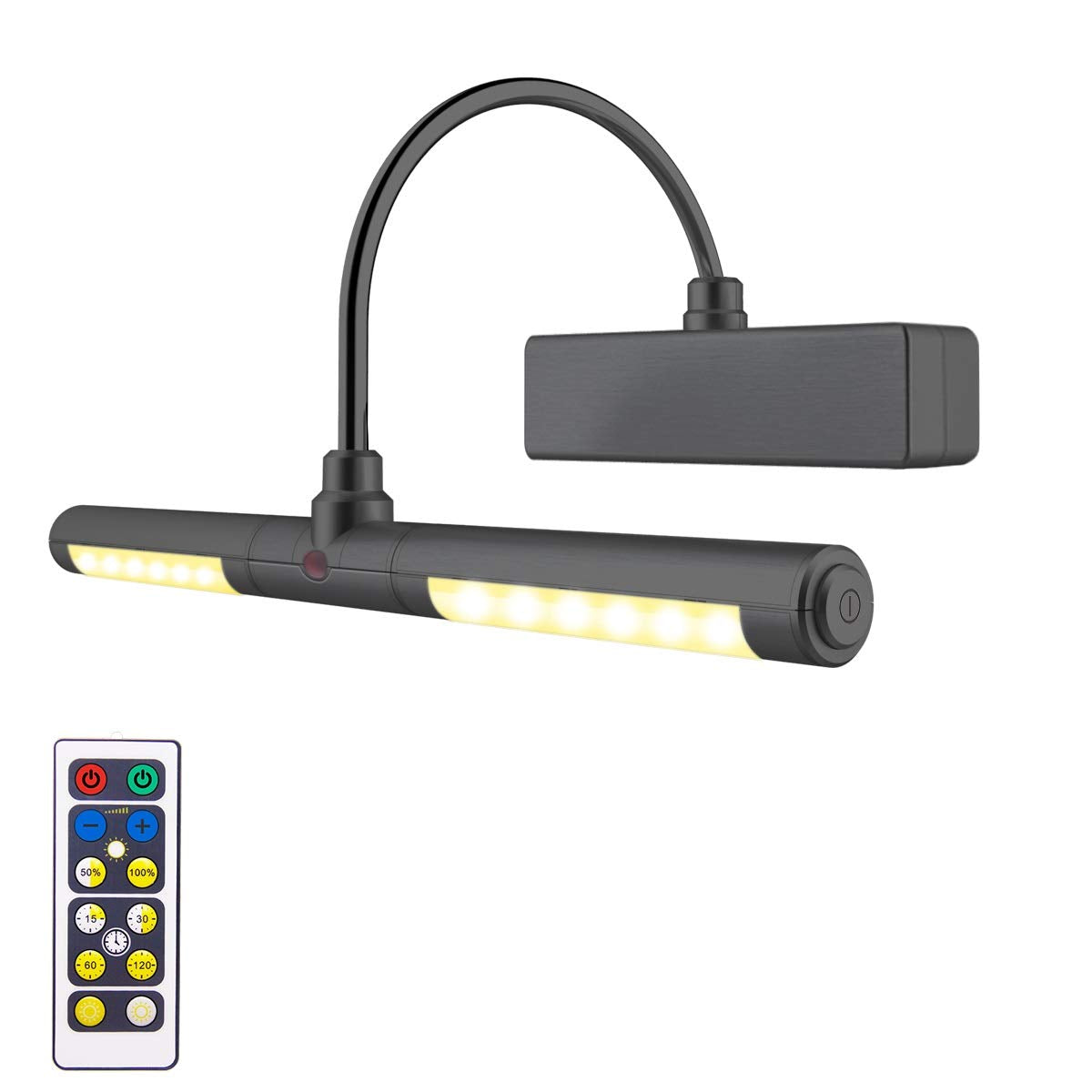 Luxsway Wireless Picture Light With Remote, 8.9 Battery-Operated, 3 Brightness Modes, F Black, Dy602Yw-Black