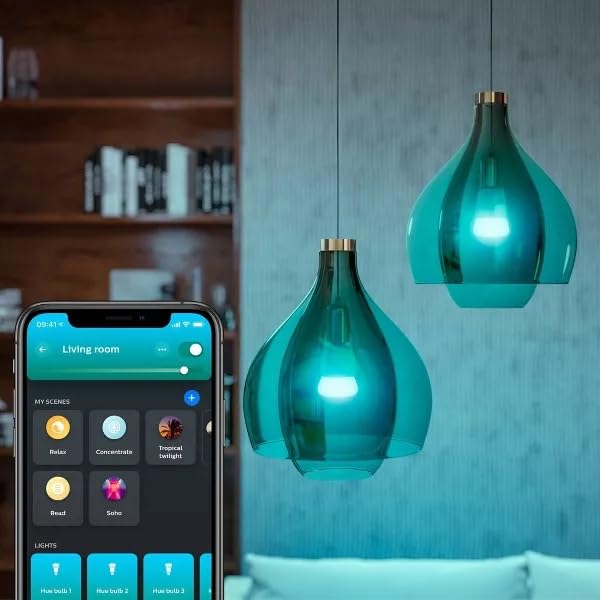 Philips Hue Color 75W A19 Smart Led Bulb 2Pk + Hue Bridge - White And Color Ambiance