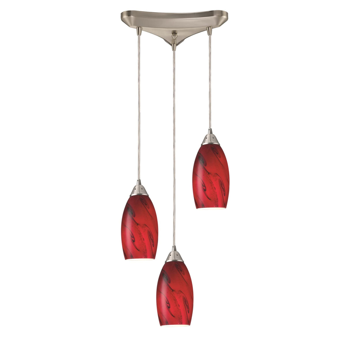 Elk Home Galaxy Pendant - Misty Lavender Nickel Glass Decor Light Fixture