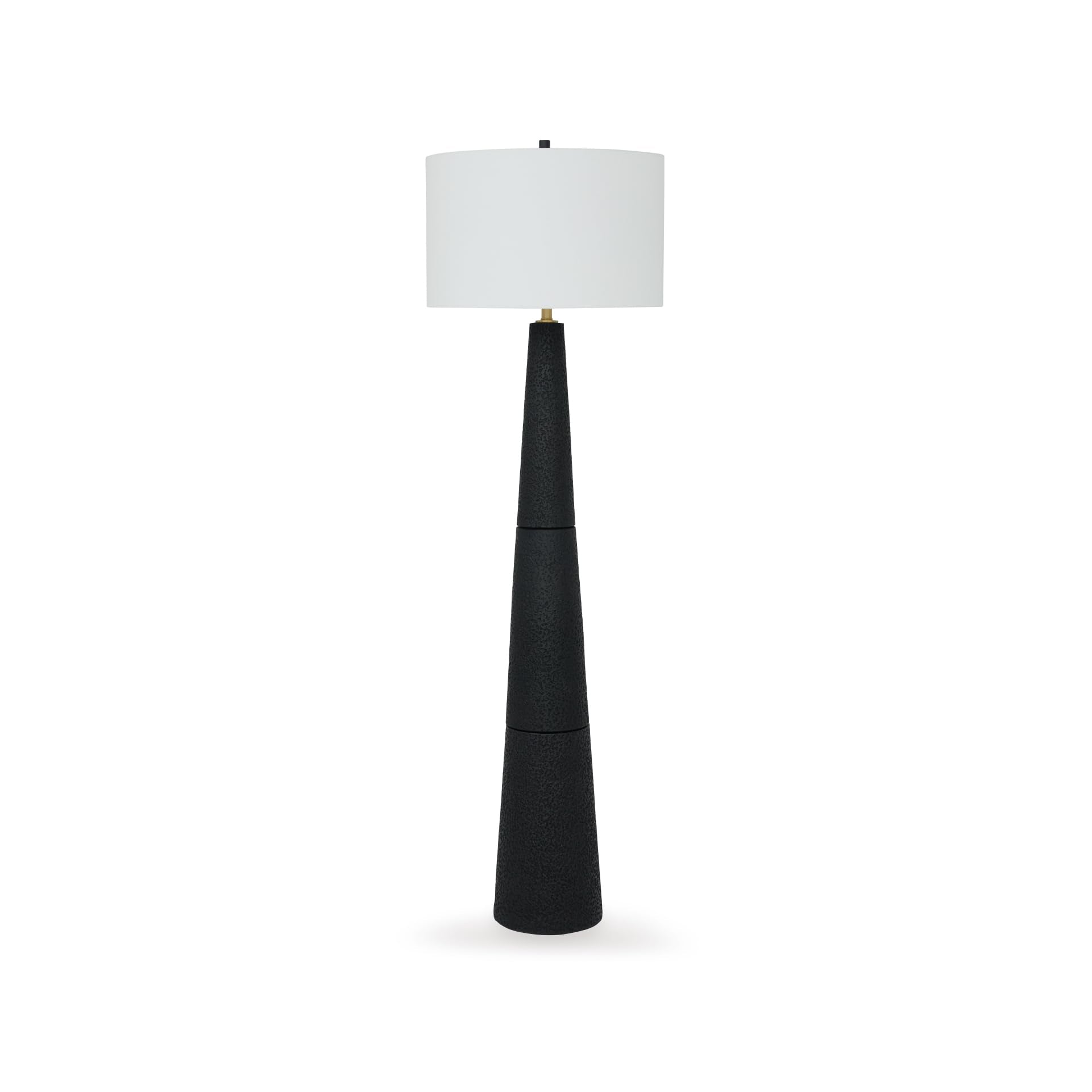 Signature Design by Ashley Hallburg Modern Textured Polyresin Floor Lamp with 3-Way Switch, Black