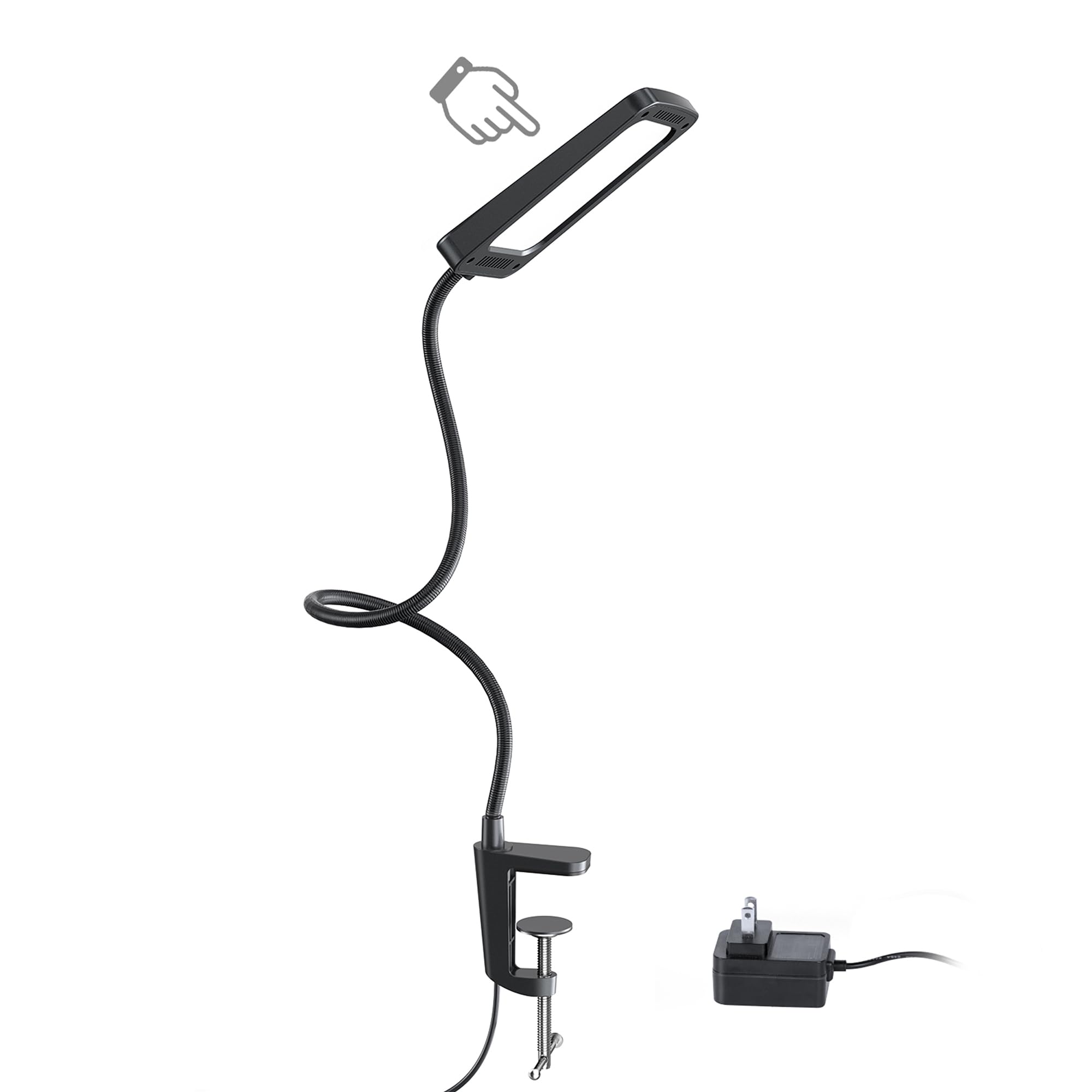 Trond Led Desk Lamp With Clamp, 1000Lm Super Bright 3-Level Dimmable Desk Light 6000K Daylight, Extra-Long Flexible Gooseneck Cl