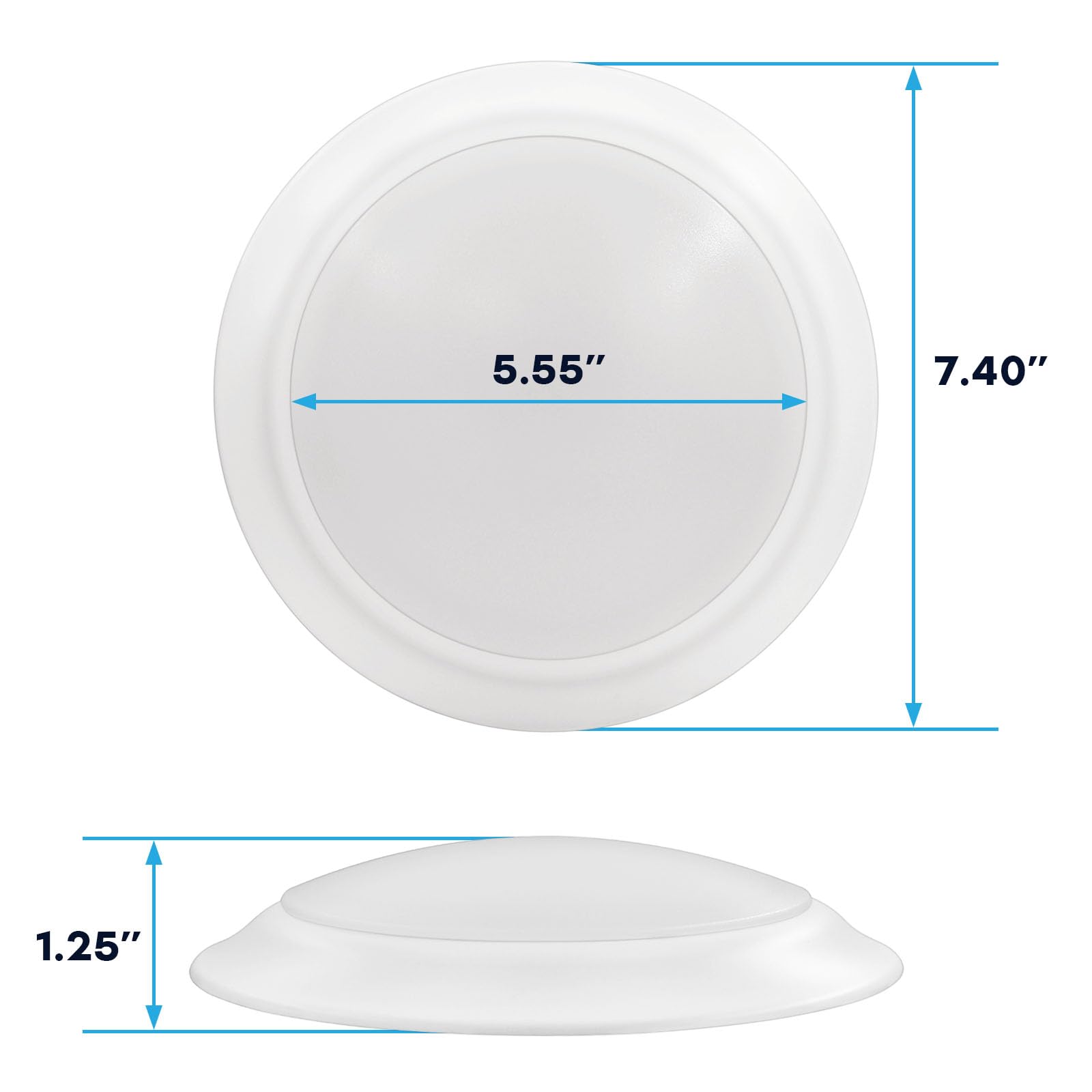 Luxrite 6 Inch Led Disk Lights  Dimmable Flush Mount Ceiling Light  5Cct Selectable 2700K 3000K 3500K 4000K 5000K  12.5W  1000Lm (White  6 Count (Pack Of 1))