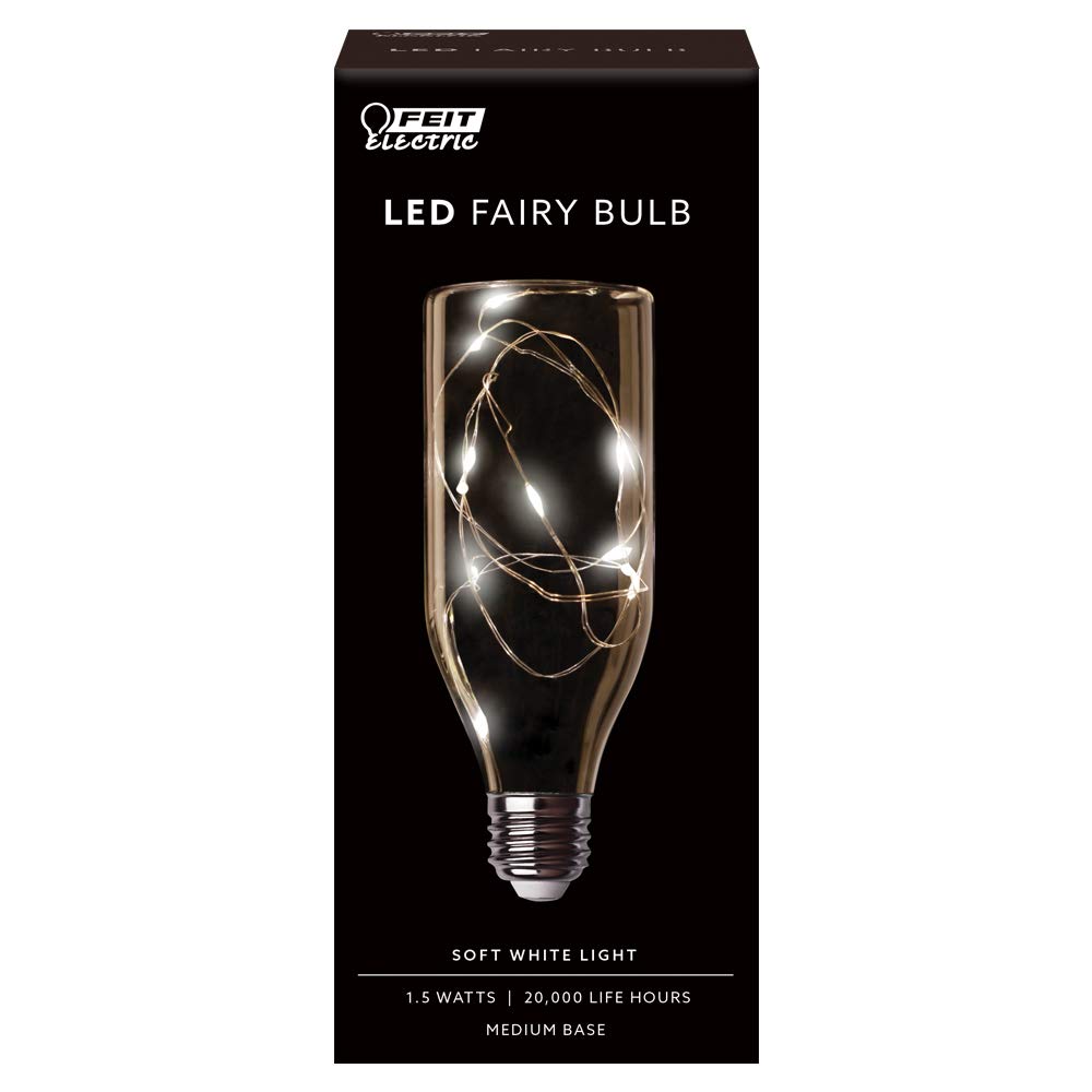Feit Electric LED Light Bulb, 1.5W Decorative Fairy Bottle, 6.07inH x 2.24inD, 2700K Soft White, Model FY/BOT/S