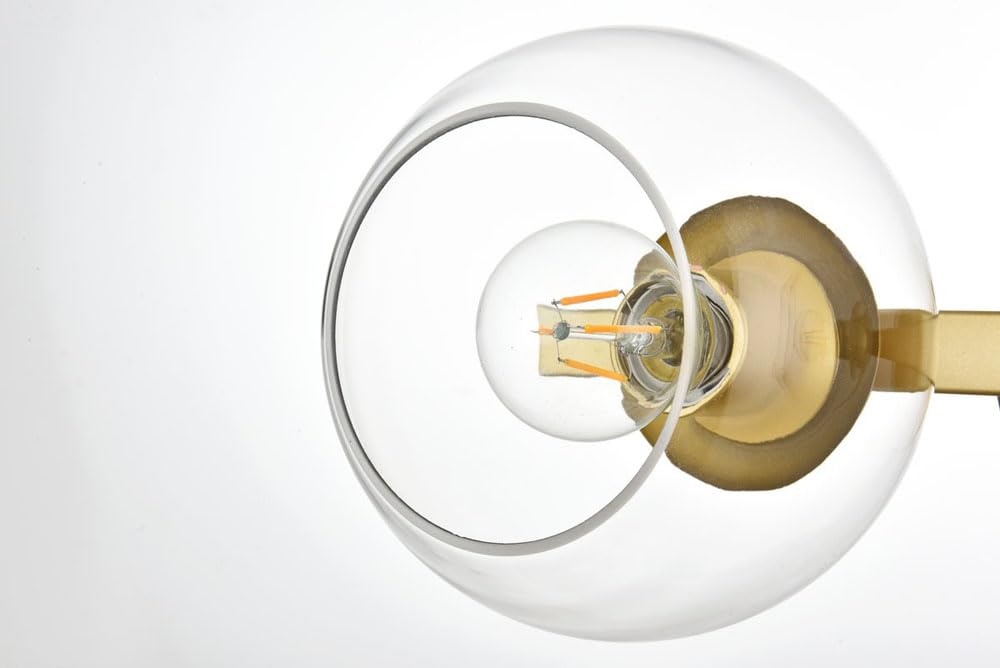 Living District Rogelio 2-Light Iron & Glass Bath Sconce in Chrome/Clear