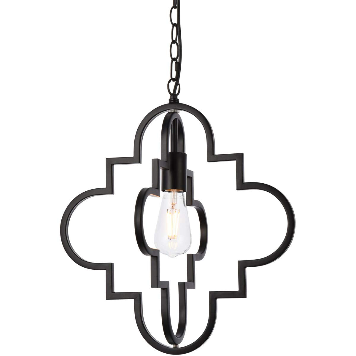 Elegant Lighting Living District Sandara 1 Light Pendant in Black