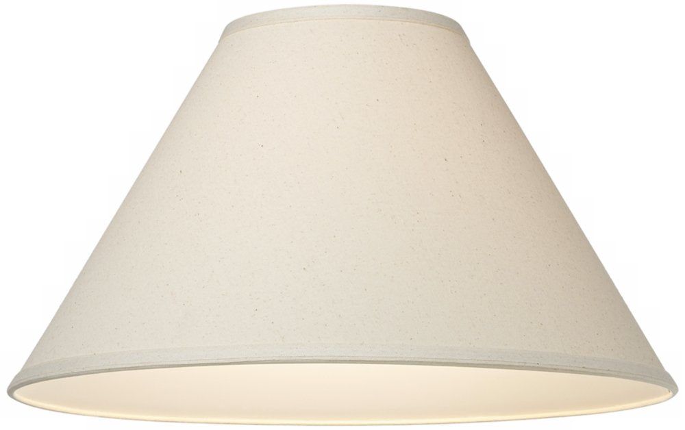 Cal Lighting Sh-8108/17-Ow Transitional Shade From Linen Coolie Collection In White Finish, 17.00 Inches