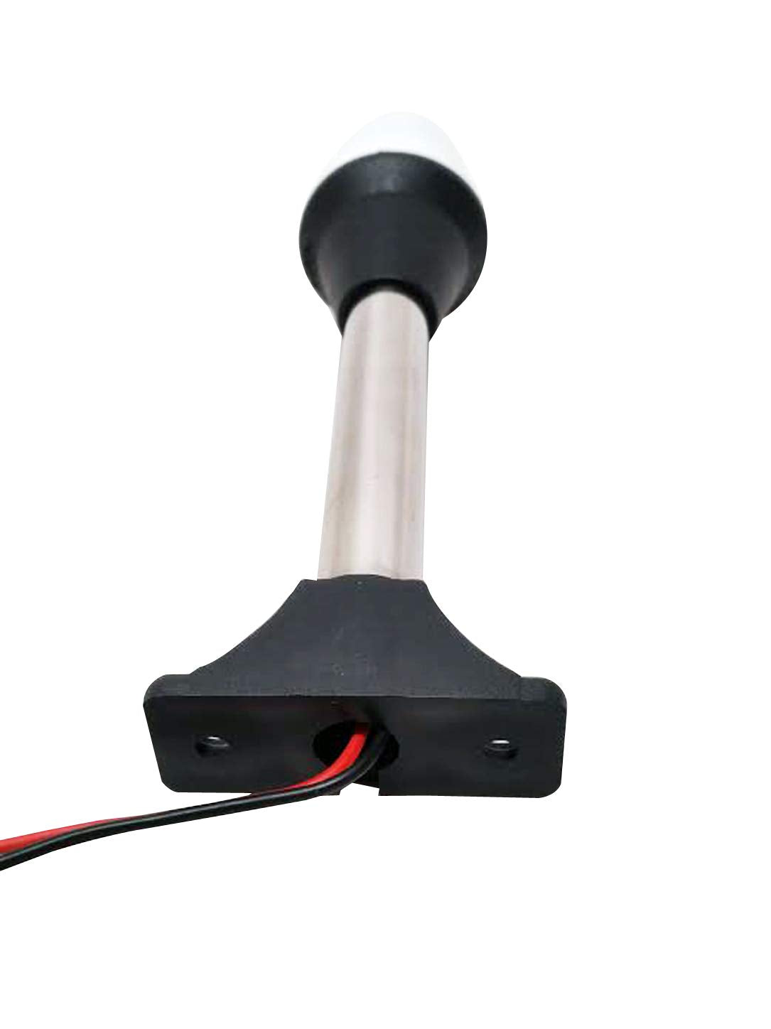 Pactrade Marine All-Round Boat Navigation Lights - 8.25-Inch Incandescent White Stern Light - Fixed Base - Silver/Black