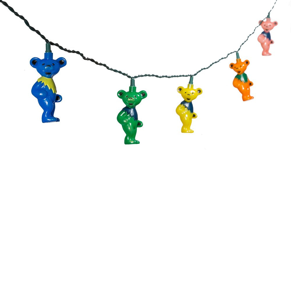 Grateful Dead 10-Light Bears Light Set, 11.5ft, Multicolor, Model GD9141
