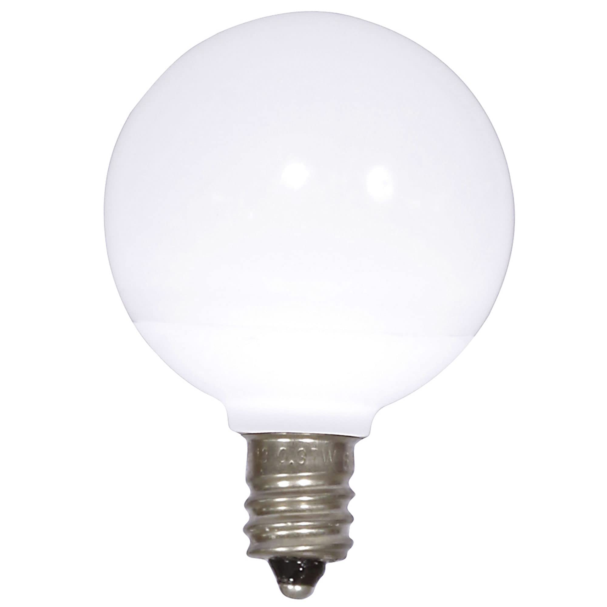 Vickerman G40 LED Replacement Bulb - Dimmable - 0.6W - 120V - Pure White - Package of 25