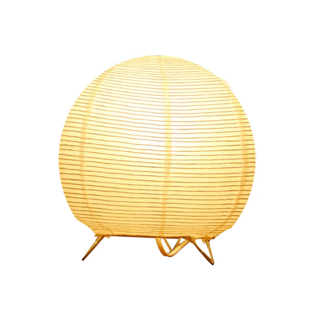 Bedside Table Lamp Paper and Chrome Standing Lamp Room Decoration Festival Lantern Light Nightstand Desk Lamp Bedroom Dresser Li