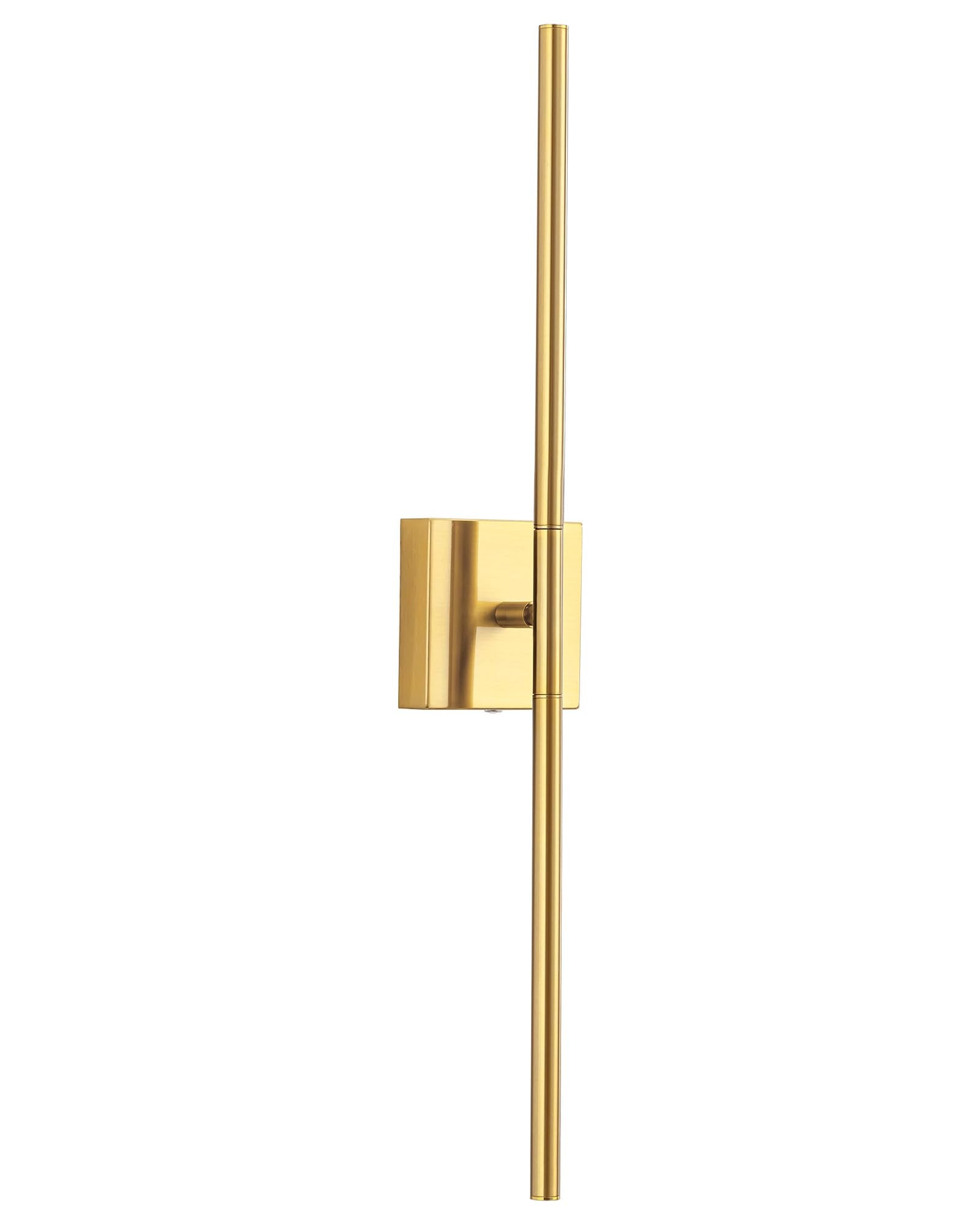 KDG Cordless Wall Sconces, LED Wall Lamps with Remote Control, 7000mAh Battery, 23.6 inch, Gold, Model AMZ-TBL-037