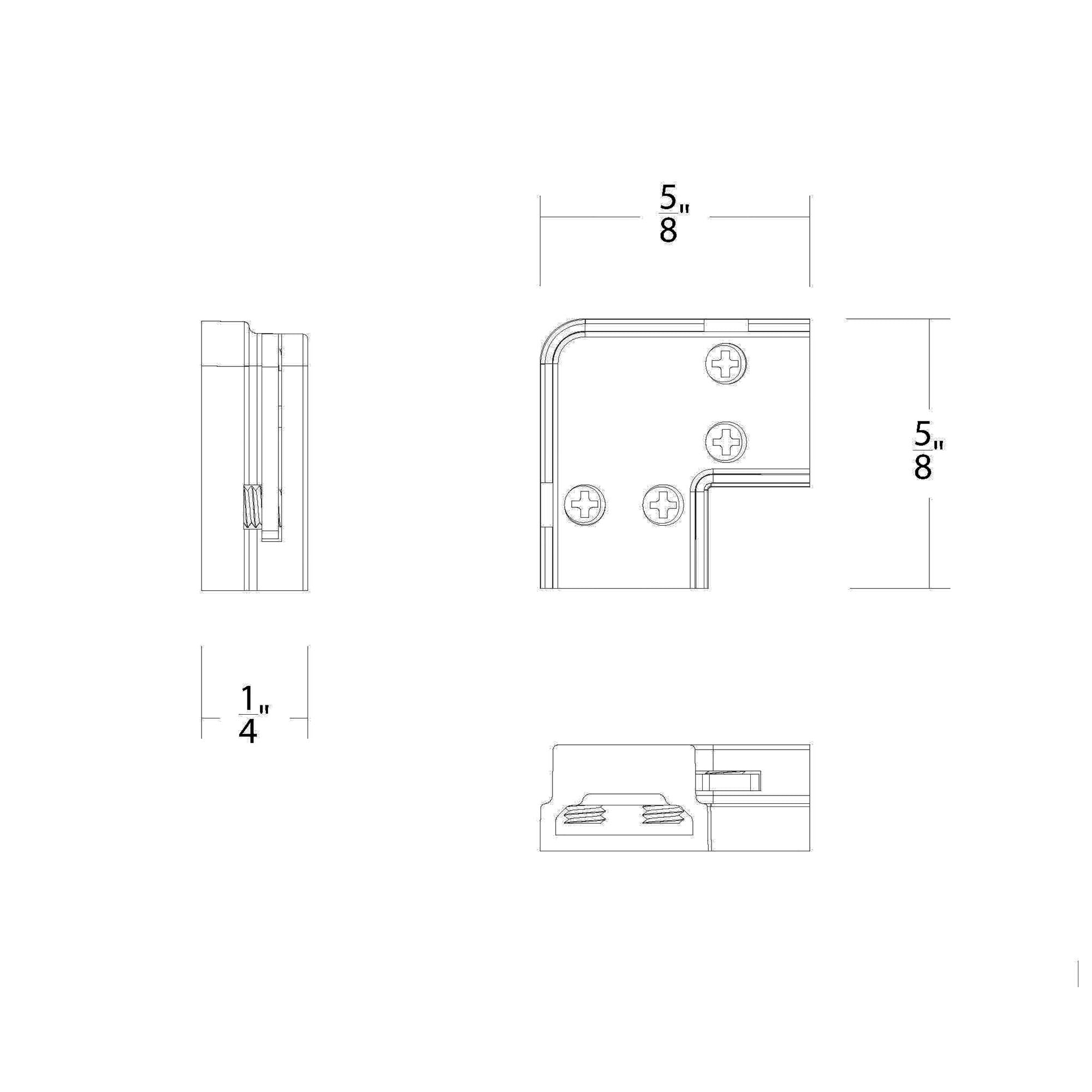 Wac Lighting T24-Bs-L-Cl, Basics & Gemini 24Vdc Tape-To-Tape L Connector (Pack Of 2)