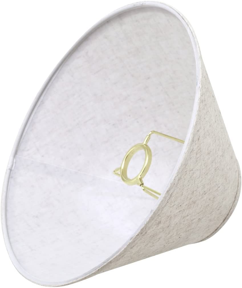 Aspen Creative 58703A, Empire Uno Lamp Shade, Beige, 4&quot; Top X 11&quot; Bottom X 7&quot; Slant Height, Slip Uno 33Mm